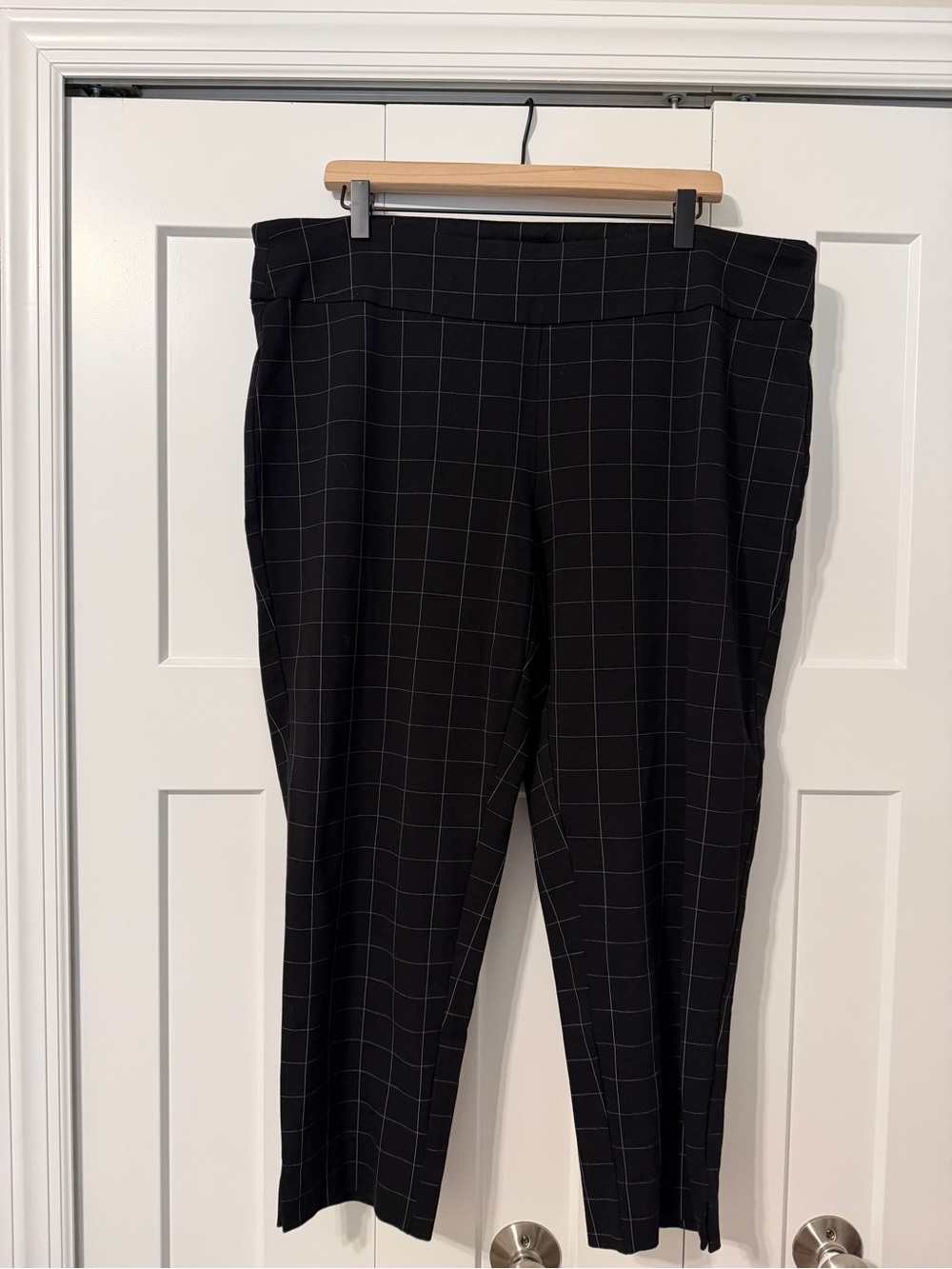 ZAC & RACHEL Black Windowpane Pull On Pants